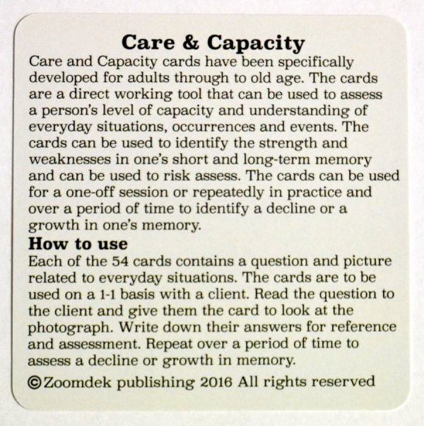 Instructions for Care & Capacity Cards