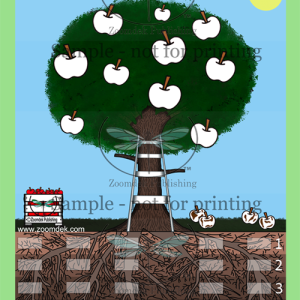 Apple Tree Worksheet, by Zoomdek Publishing.