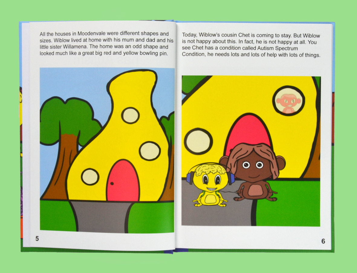 My Cousin Chet Has Autism. Pages 5 & 6.