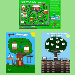 Works sheets, My World, Family Tree & Apple Tree bundle. By Zoomdek Publishing.