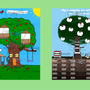 Works sheets, Family Tree & Apple Tree bundle. By Zoomdek Publishing.